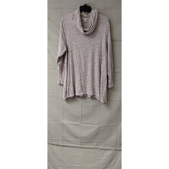 Carolina Belle Montreal Womens Sweater Cowl Neck Long Sleeve Pullover Pink 2X - Picture 1 of 10
